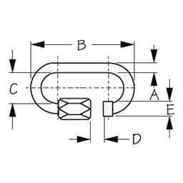 Quick Link-Galvanized, 5/16" x 2-15/16" thumbnail-1