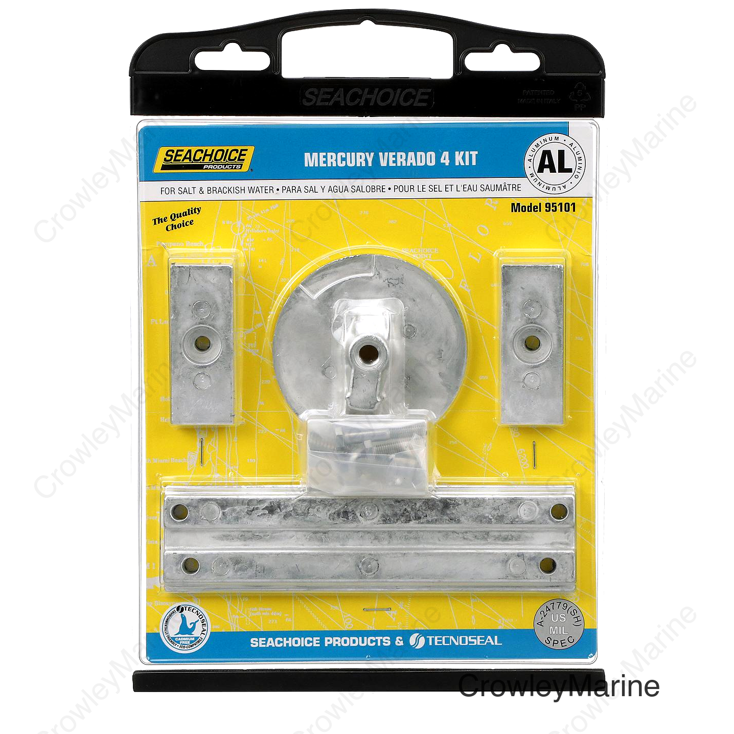 Seachoice Anode Kit, Mercrury Verado 4-Cylinder, Aluminum
