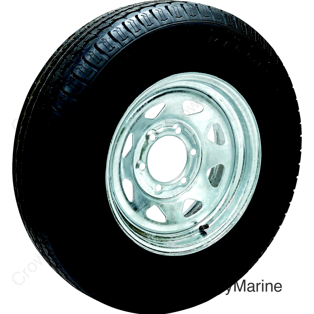 Seachoice 53441 ST235/80R16E/8H KR35 16" Galvanized Spoke, 8-Lug on 5-1/2" Radial Tire & Wheel Assembly