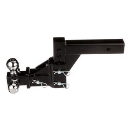 Seachoice Adjustable Trailer Hitch Drop, Tri Ball Mount Solid, 2 in. Shank, Black Finish thumbnail-2