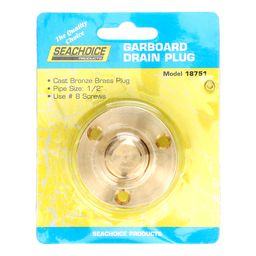 Seachoice Cast Bronze Marine Boat 2 In. Garboard Drain w/ Brass Plug thumbnail-0