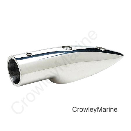 Seachoice 5.5 Degree Stainless Steel Rail End Fitting For 7/8" OD Tubing