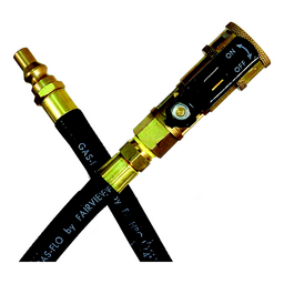 JR Products RV Rubber Appliance Hose with 1/4" Quick Disconnect Coupler & Male Pipe Thread Ends