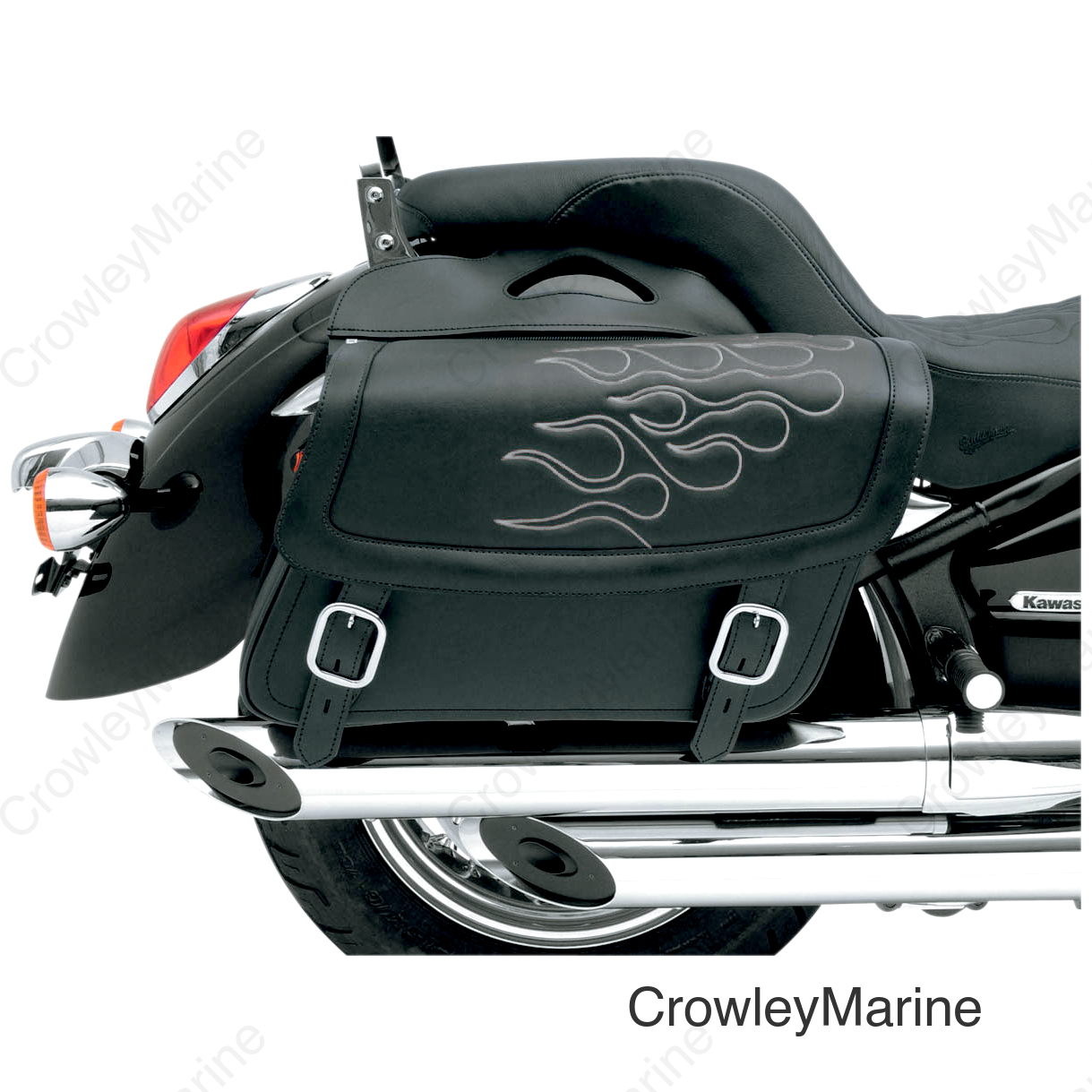 Flame Saddlebag - Silver - Medium
