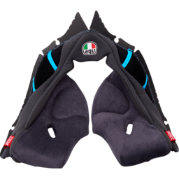 Pista GP RR Cheek Pads - Gray/Cyan - XL thumbnail-0