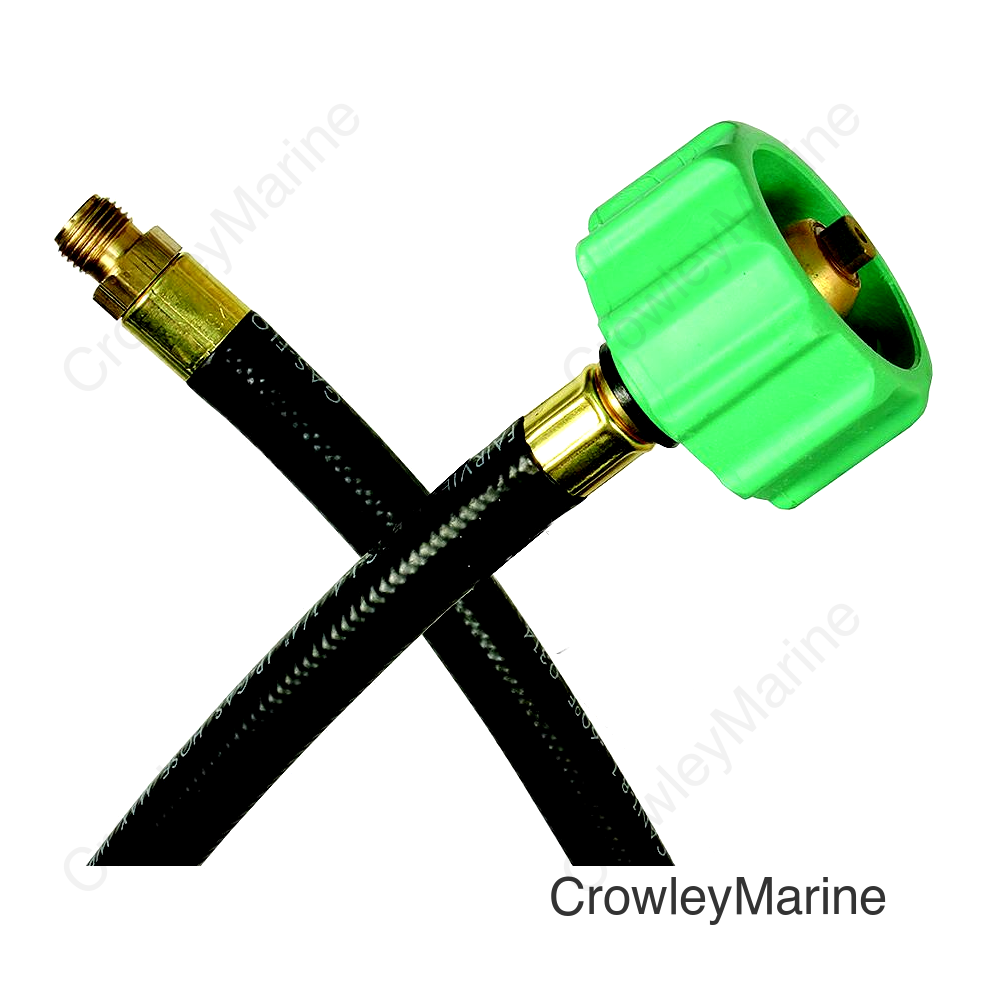 JR Products 0730715 RV Rubber Pigtail Hose with 1/4" Male Inverted Flare End