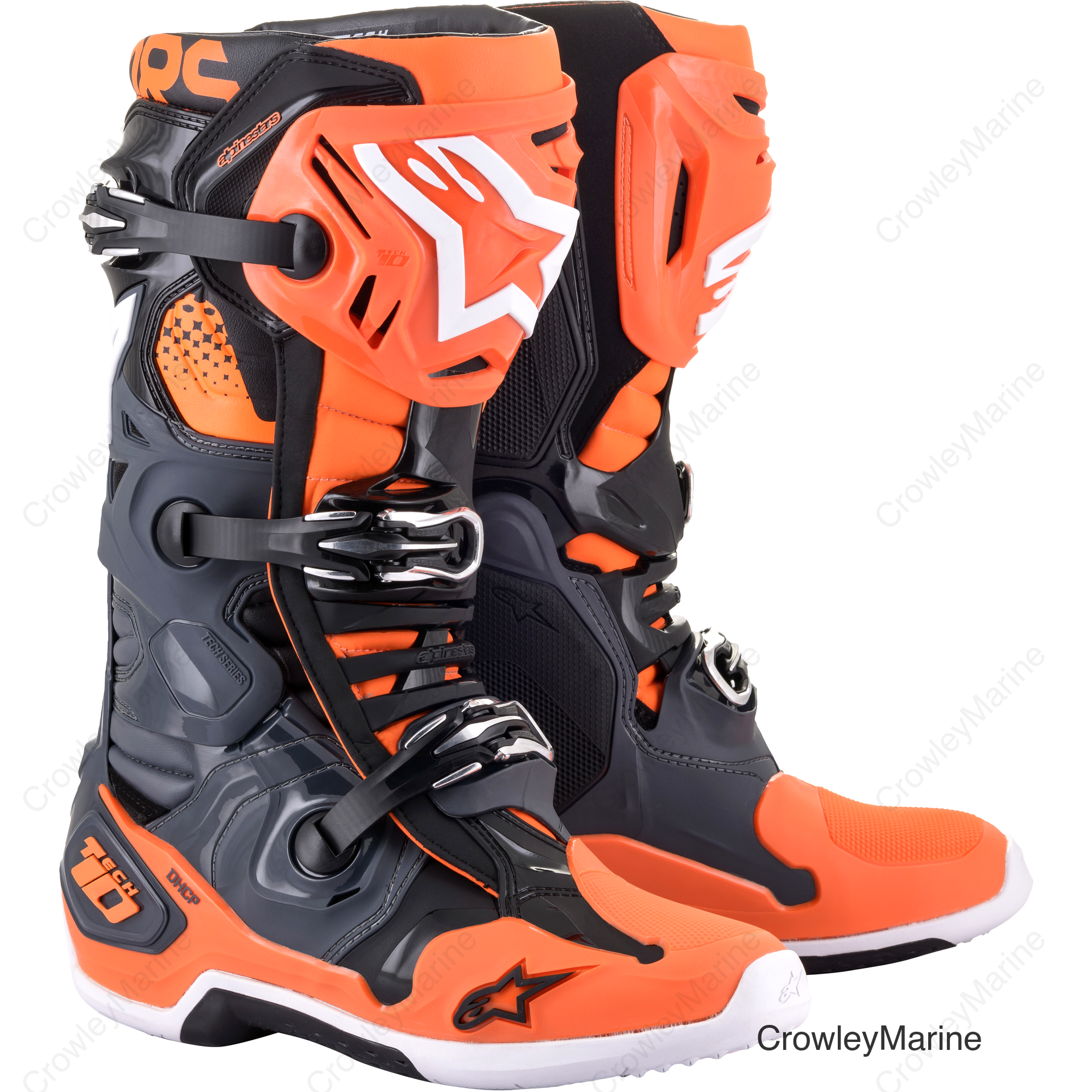 TECH 10 BOOTS COOL GREY/ORANGE FLUO SZ 07