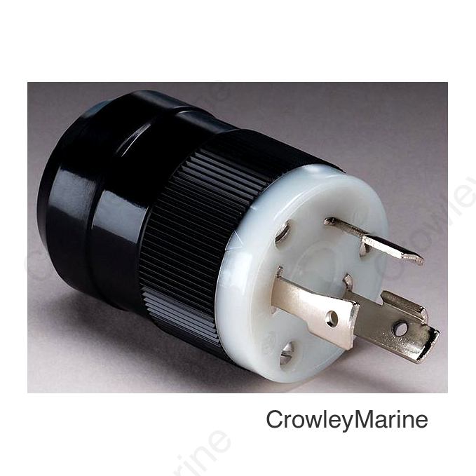 Marinco 3-Wire 30 Amp/125V Locking Charging/Trolling System Male Plug