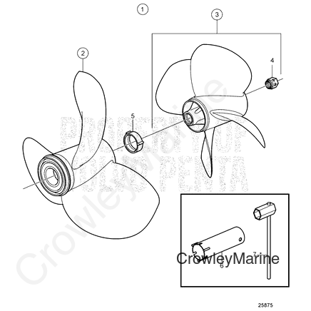 I9 REAR Aluminium Four Blade Right Hand Rotation DUOPROP (21657169)