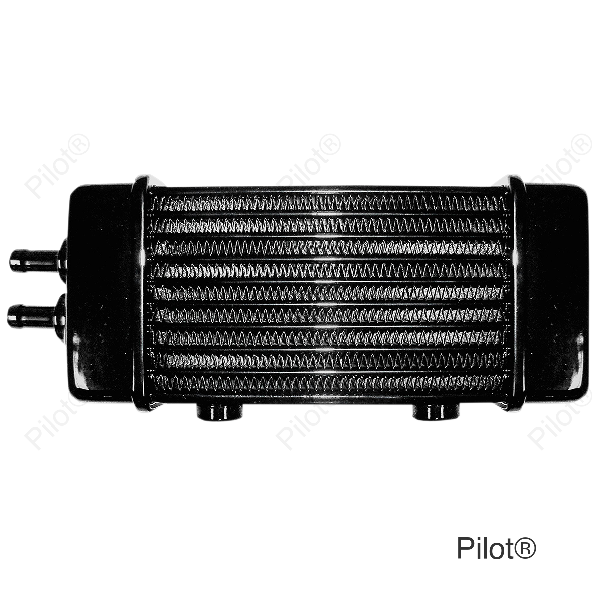 Universal Oil Cooler - 10-Row - Gloss Black