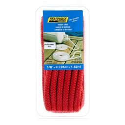 Seachoice Double-Braid Bumper Fender Line, 3/8 in. X 6 Ft., Red thumbnail-0