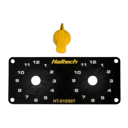 Haltech Dual Switch Panel Kit w/Yellow Knob thumbnail-0
