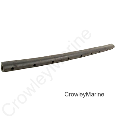 Bumper, Rubber Round-D, 4"x96" Long with 1 1/4" Holes (386150)