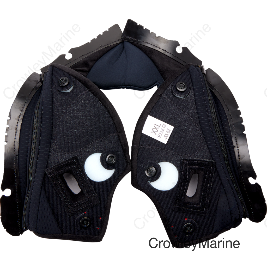 Pista GP RR Cheek Pads - Black/Red - 2XL