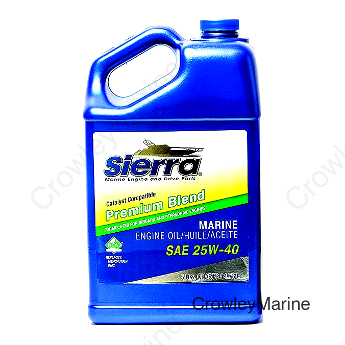 Sierra 9400CAT4 4-Cycle Stern Drive Engine Oil, 25W40 FCW, 5 Qt.