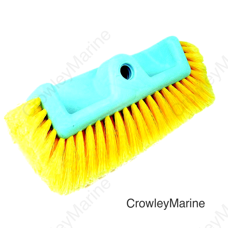 Seachoice 90474 Brush with Side Bristle, Size: 10", Soft (Yellow Poly)