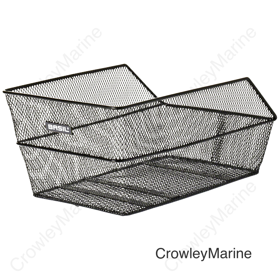 Basil Cento Rear Basket - Steel Black