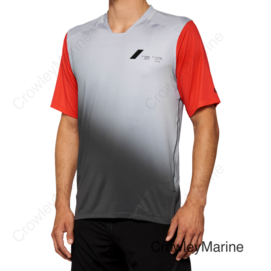 Celium Jersey - Short-Sleeve - Gray/Racer Red - Medium