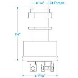Seachoice 3-Position Heavy Duty Ignition Starter Switch thumbnail-1