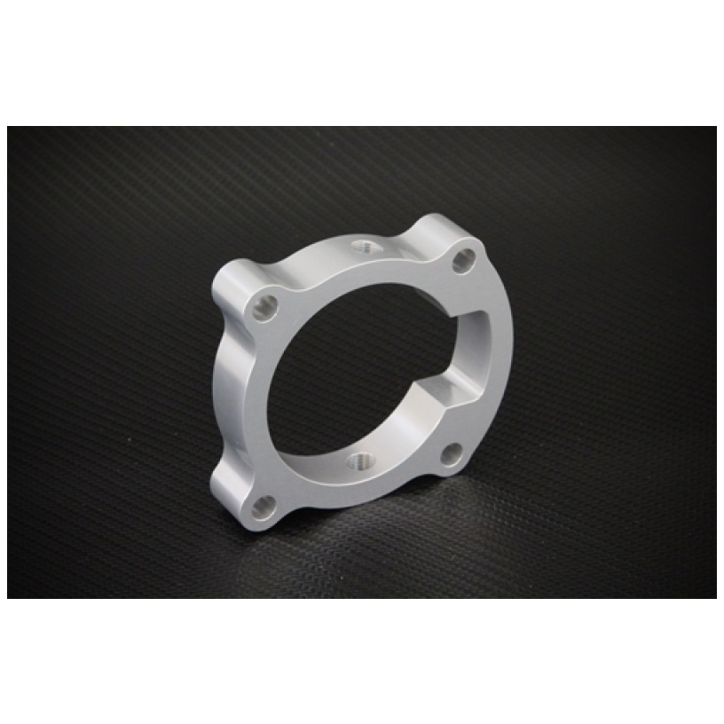 Torque Solution Throttle Body Spacer (Silver): Hyundai Genesis Coupe 2.0T 2010-2012