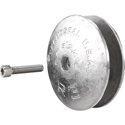 Seachoice 95607 Rudder & Trim Tab Anode w/Allen Screw, Aluminum, Model R3, Size 3-3/4" dia. x 1/2" thumbnail-1