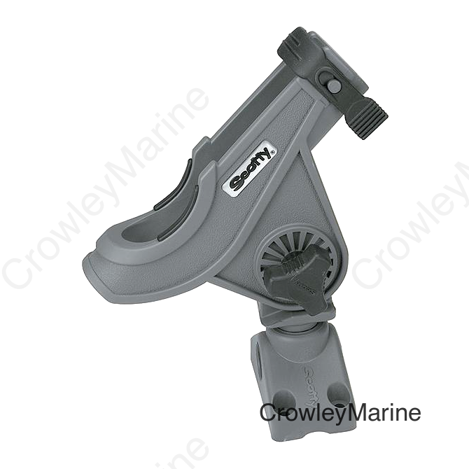 Scotty 280GR Bait Caster/Spinning Rod Holder w/ Side/Deck Mt., Gray, 12/case