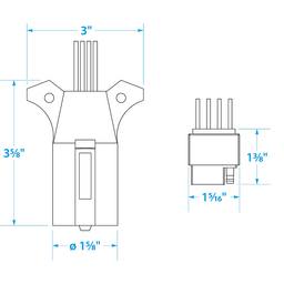 Seachoice 7-Way Connector to Adapt to 4-Way Trailer thumbnail-1