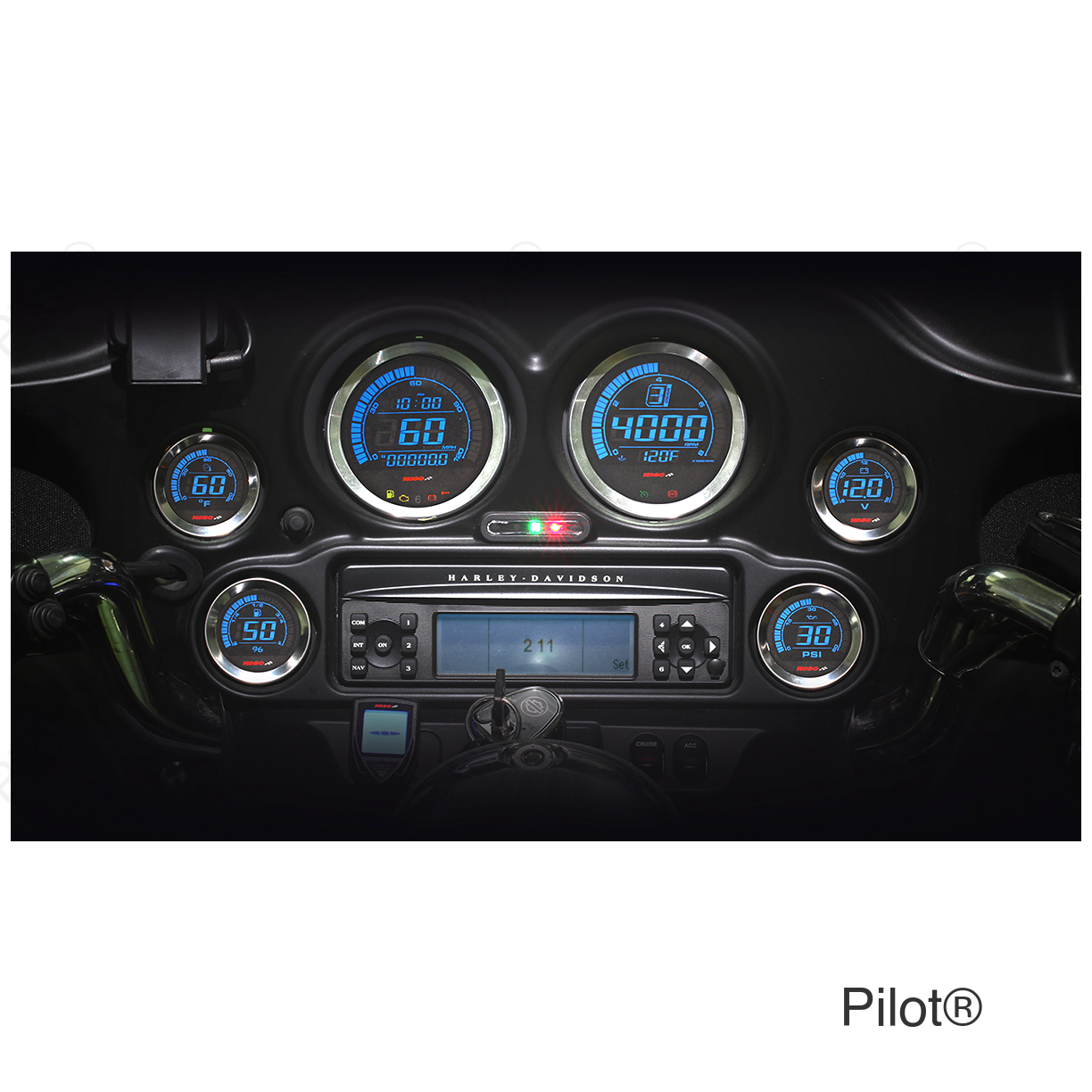 Universal 6-Piece Gauge Kit - Silver
