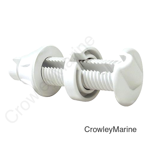 Seachoice 17921 Cable Thru Hull Fitting - White - 1/4" Slot, 1-1/4" Flange