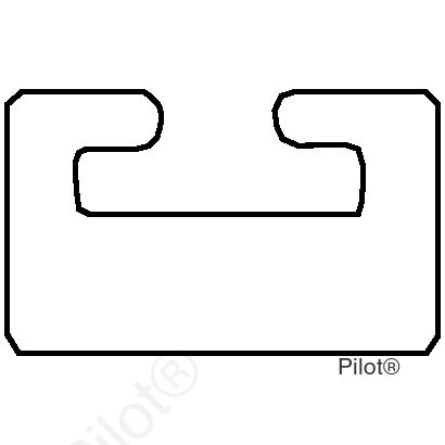 Black Replacement Slide - UHMW - Profile 02 - Length 45.25" - Kawasaki