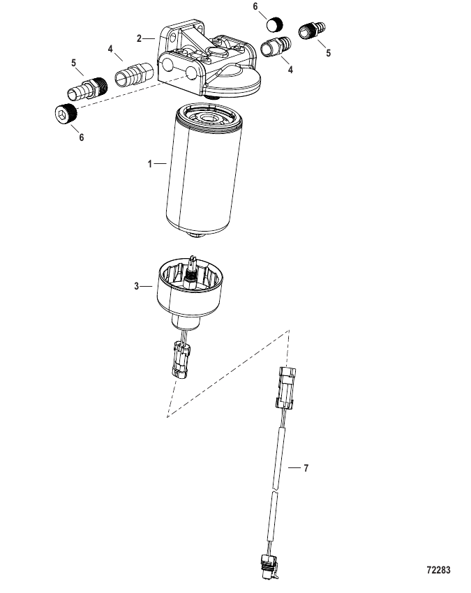 Serial Range Outboard 500 SeaPro (4-STROKE)(7.6L)(V12) - 3B060047 & Up - Fuel Filter