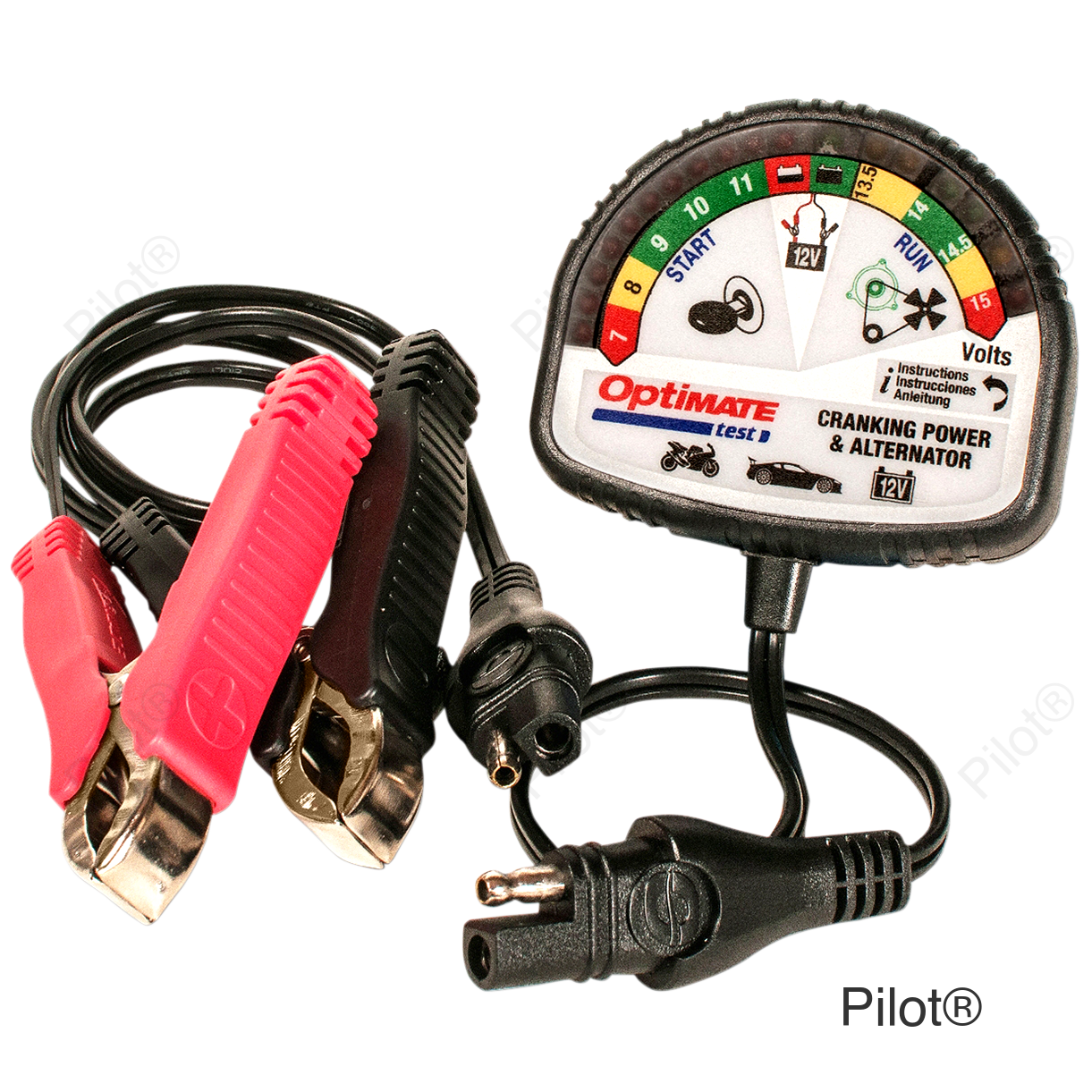Battery Charging System/Alternator Tester - Pocket - Battery Clip/12V