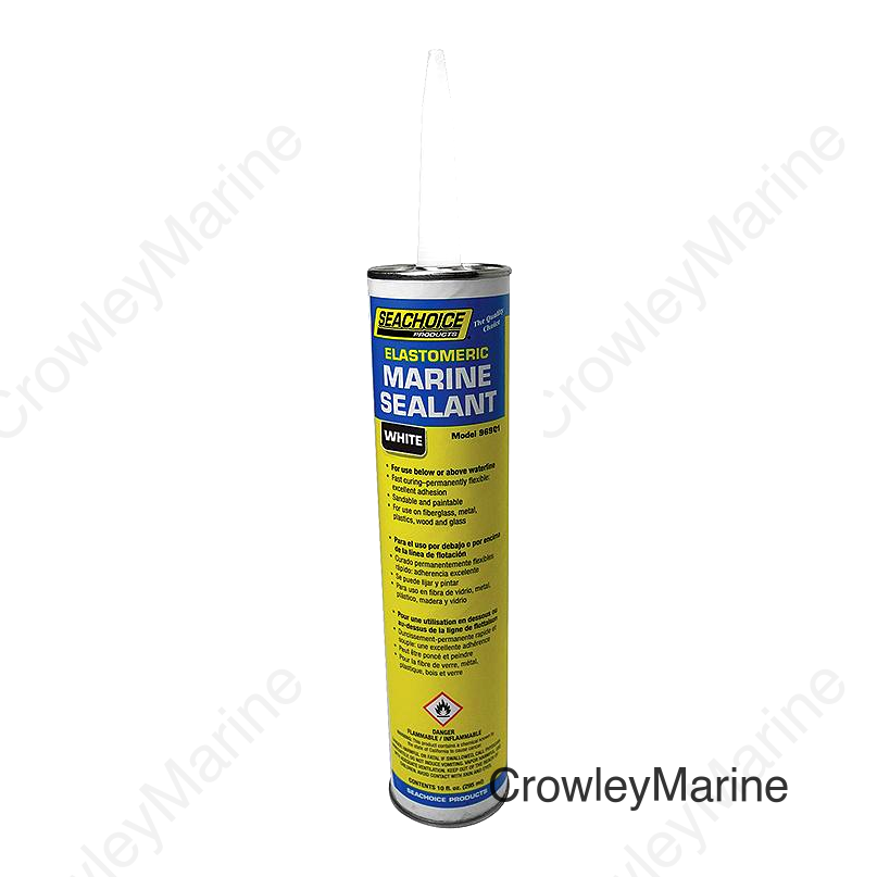 Seachoice 96901 Elastomeric White Marine Sealant, 10 oz.