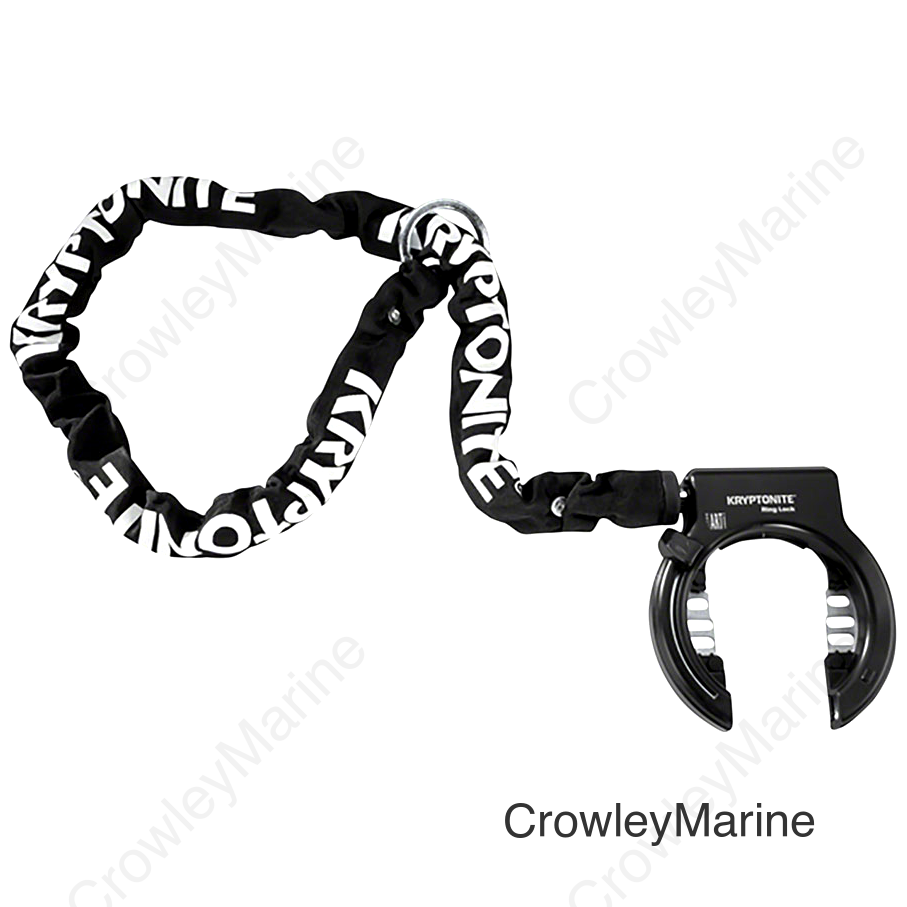 Kryptonite Ring Wheel Lock with Plug-In Chain - 5.5mm 120cm Chain Black