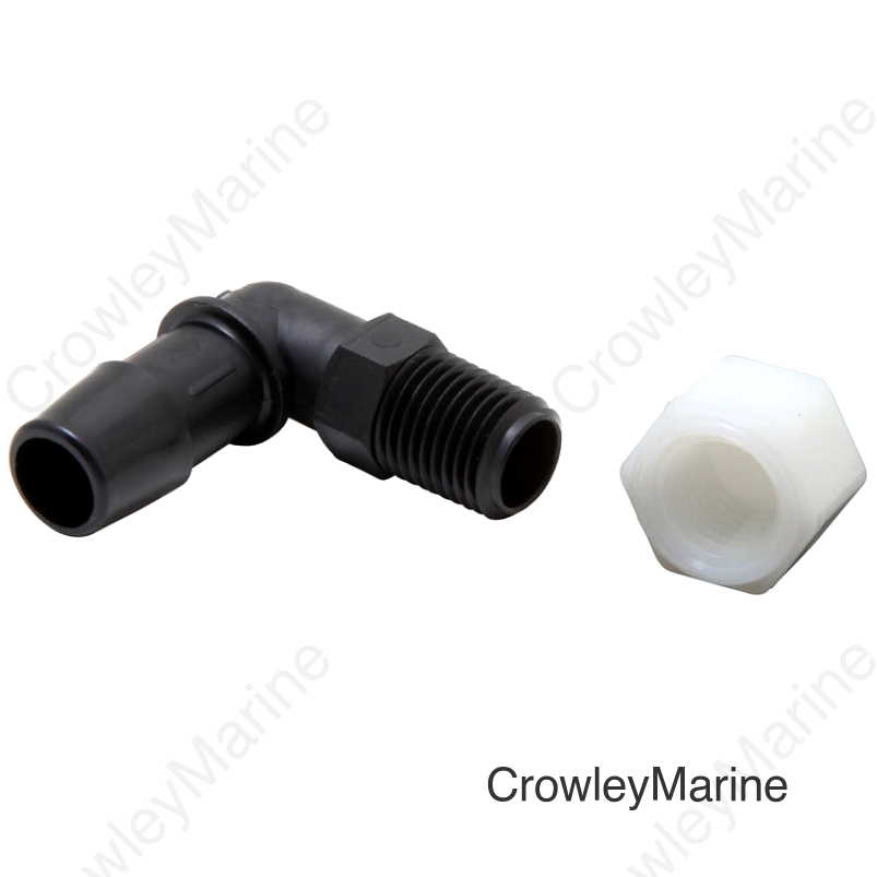 K&N Air Filter Vent Kit - White - 90 Degree Plastic 0.50in Flange 1.75in H 1.75in L