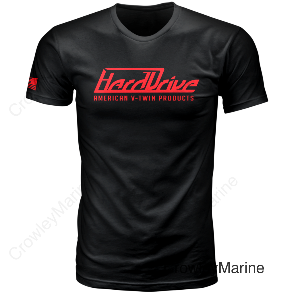 HARDDRIVE TEE BLACK/RED XL