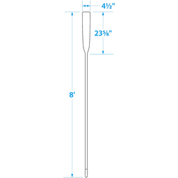 Seachoice 8 Ft. Wood Oar, New Zealand Pine Construction, 21-1/4 in. X 4-5/16 in. Blade, Comfort Grip, Clear Finish thumbnail-3