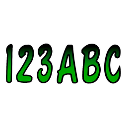 Hardline Series 200 Registration Kit, Cursive Font With Top to Bottom Color Gradations (Includes 4 Sets of 3" A-Z, 0-9) thumbnail-0