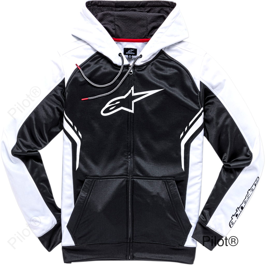 Strike Zip Hoodie - Black/White - XL
