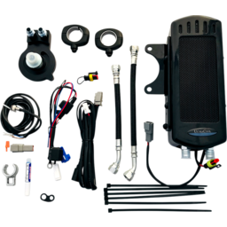 Side Mount Oil Cooler Kit - Gloss Black - Sportster thumbnail-1
