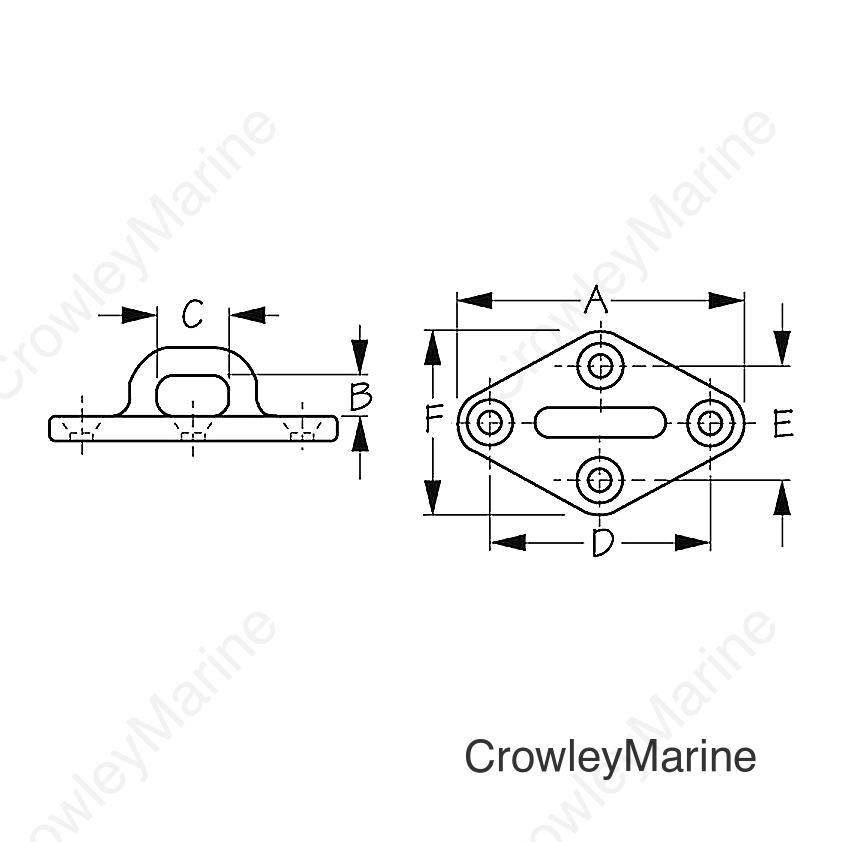 Stainless Diamond Eye Plate-3