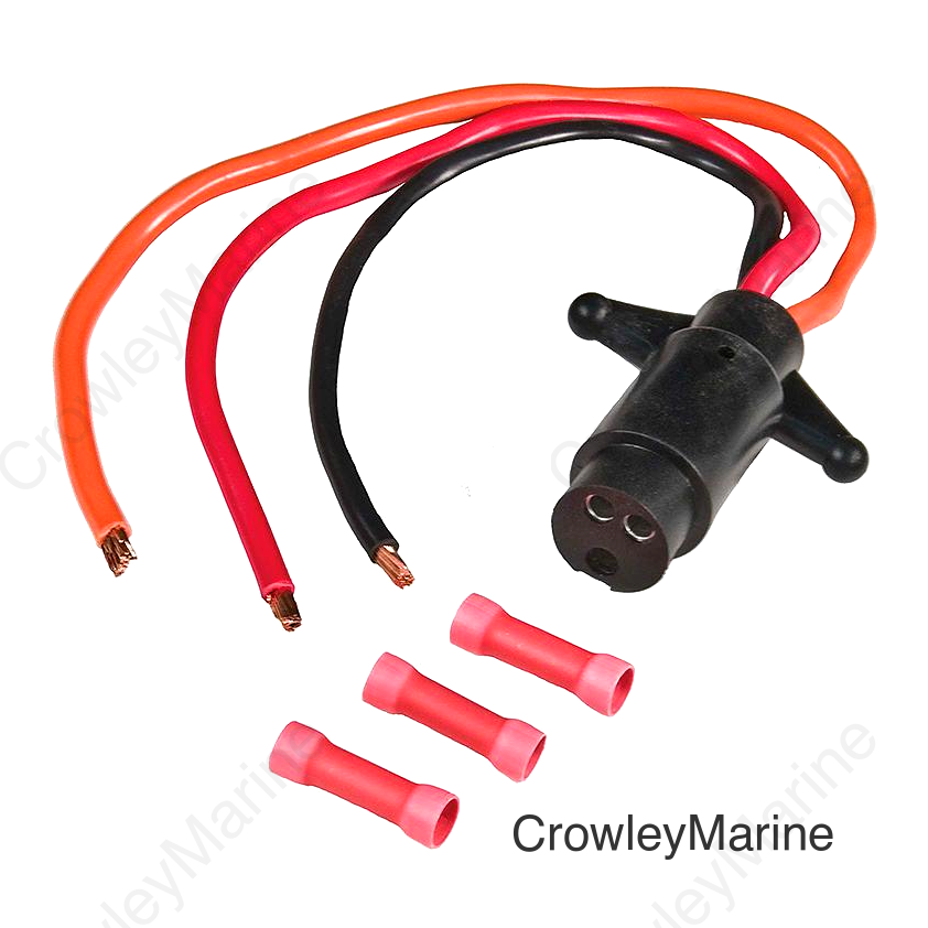 Female Motor SideTrolling Motor Socket 8Ga 24V 3 Wire