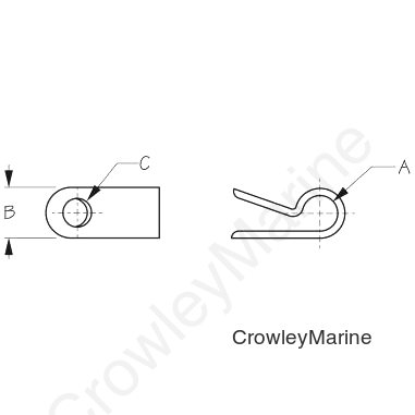 Nylon CABLE CLAMP 3/8X1/2 (100) (428237)
