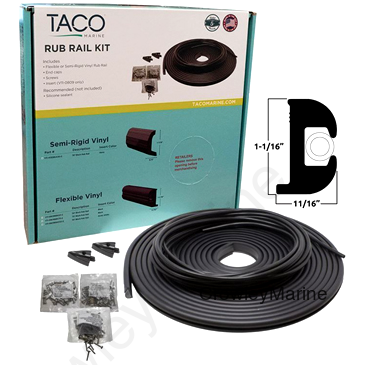 50'l x 1-1/16"H x 11/16"W Black w/Black Insert