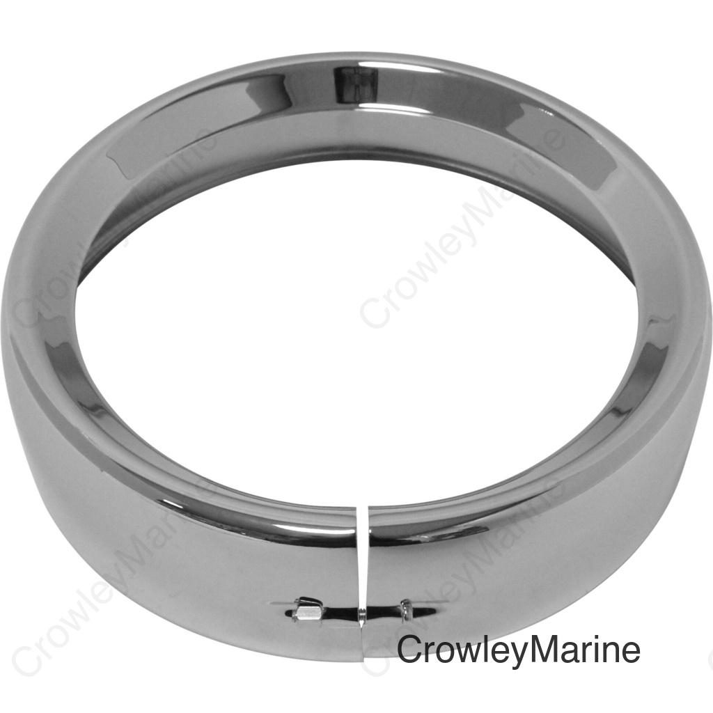 FRENCHED HEADLIGHT TRIM RING CHROME 7 CLAMP STYLE