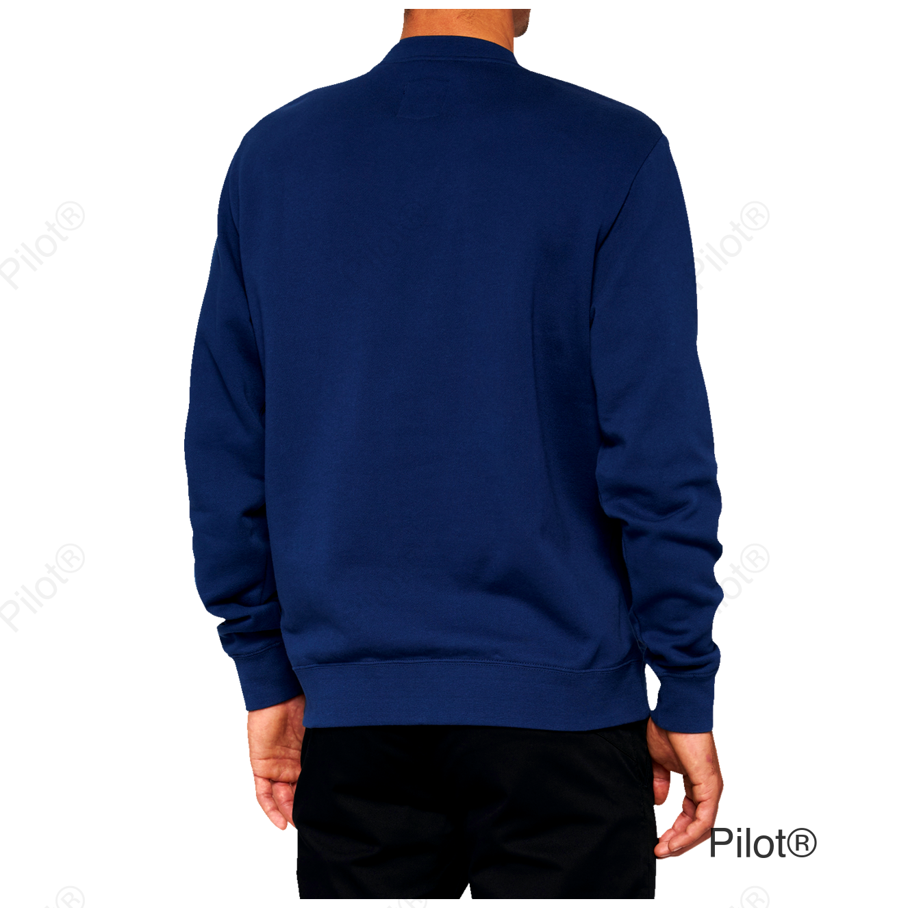 Icon Long-Sleeve Fleece Sweatshirt - Navy - Large