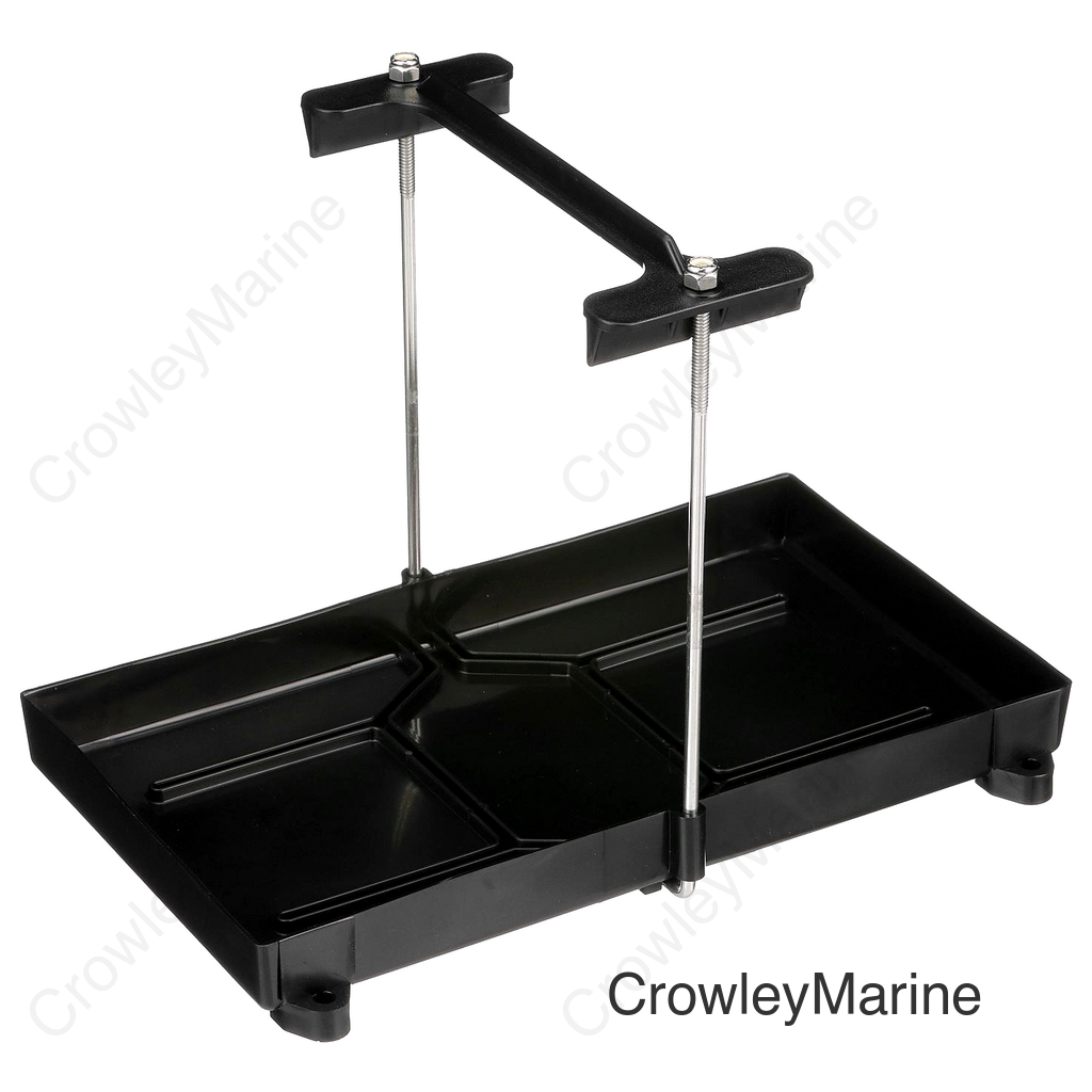 Seachoice USCG-Approved Marine Group 27 Series Hold-Down Battery Tray, Black