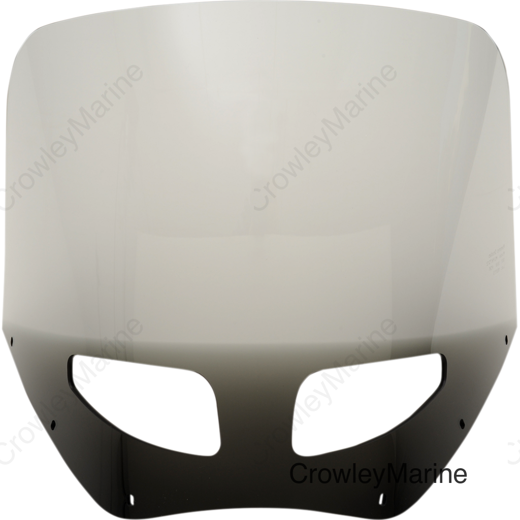 Road Warrior Windshield - Vented - Black Smoke - 13"