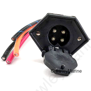 4-Wire Receptacle, 8 ga., No Butt Connector