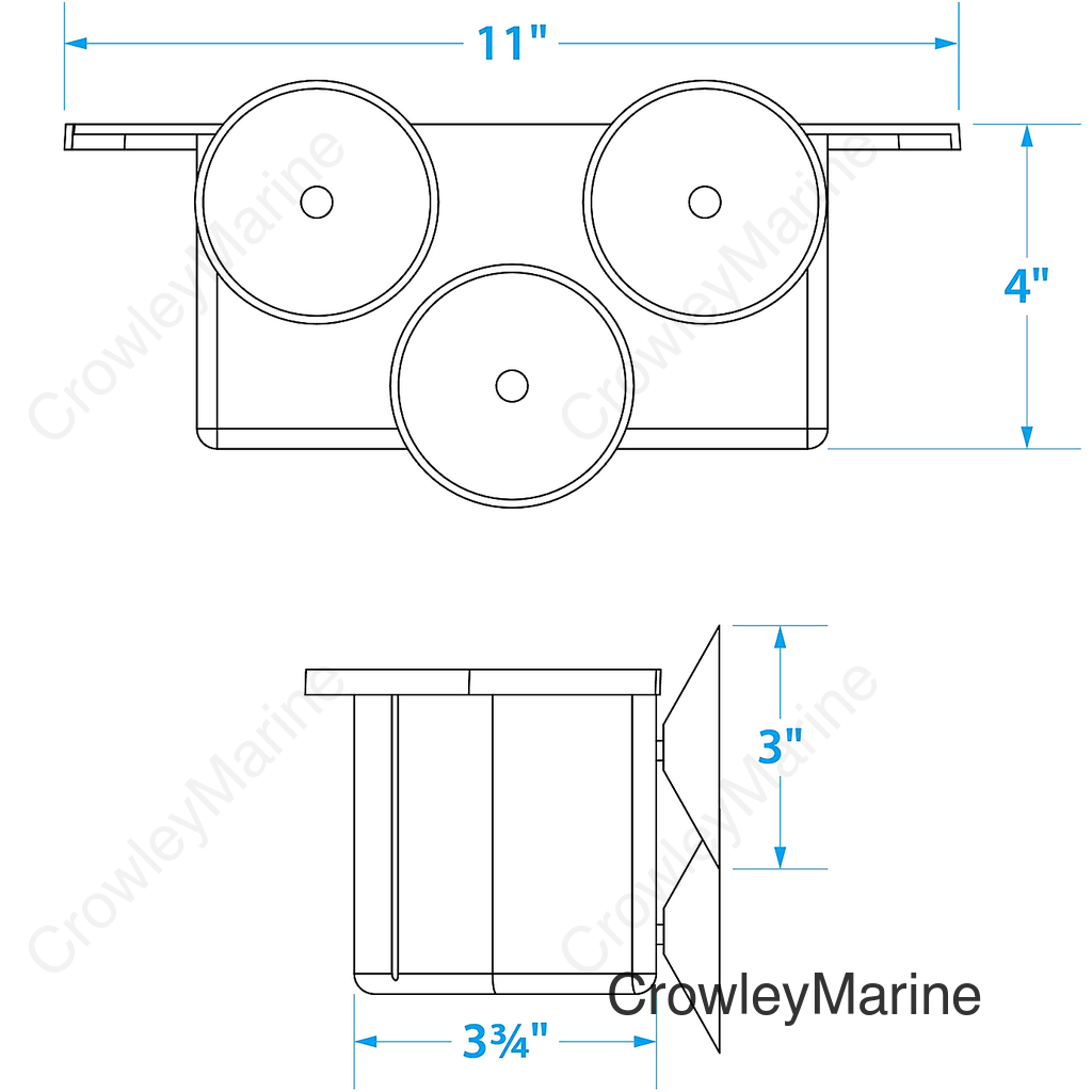 Seachoice Cockpit Organizer w/ 3 Suction Cups to Mount on Any Flat Service on Boat